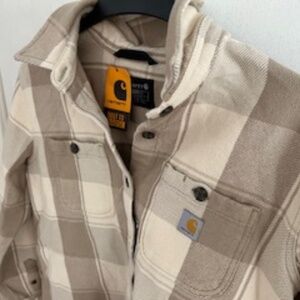 M Carhartt loose fit flannel shirt jacket